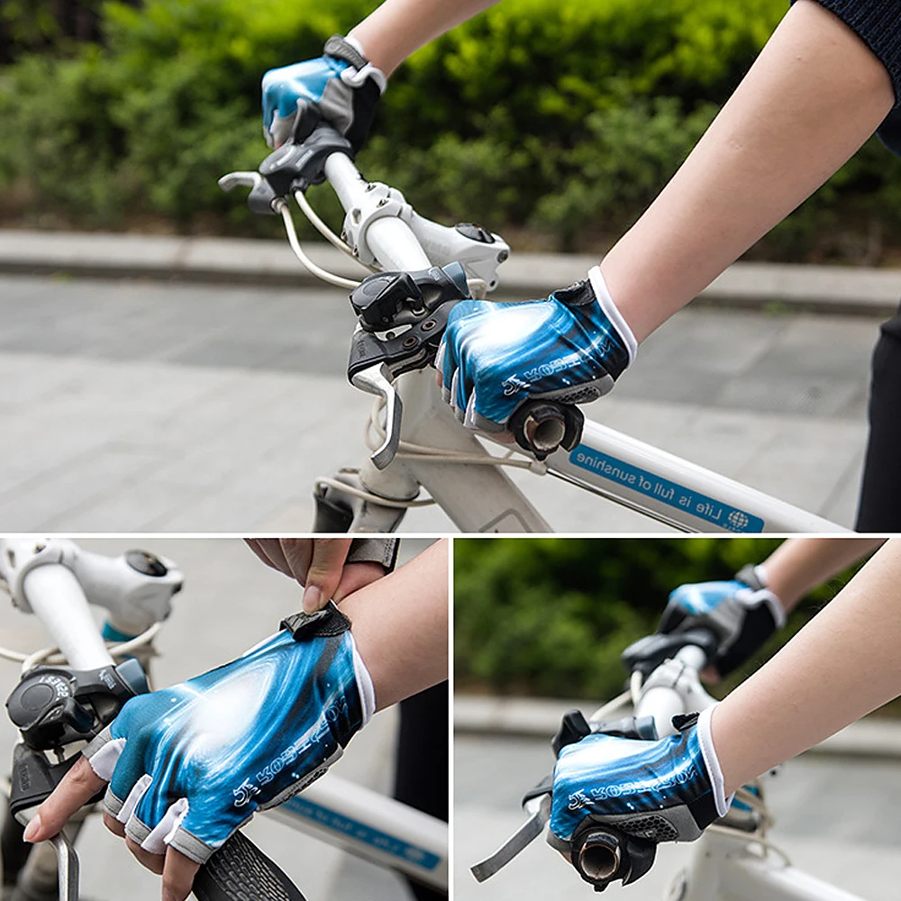 Перчатки для велоспорта мужские/женские дышащие митенки с открытыми пальцами