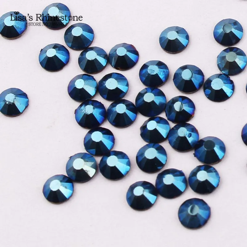 Стразы для дизайна ногтей синий кобальт|rhinestones glass|non hotfixglass rhinestones |