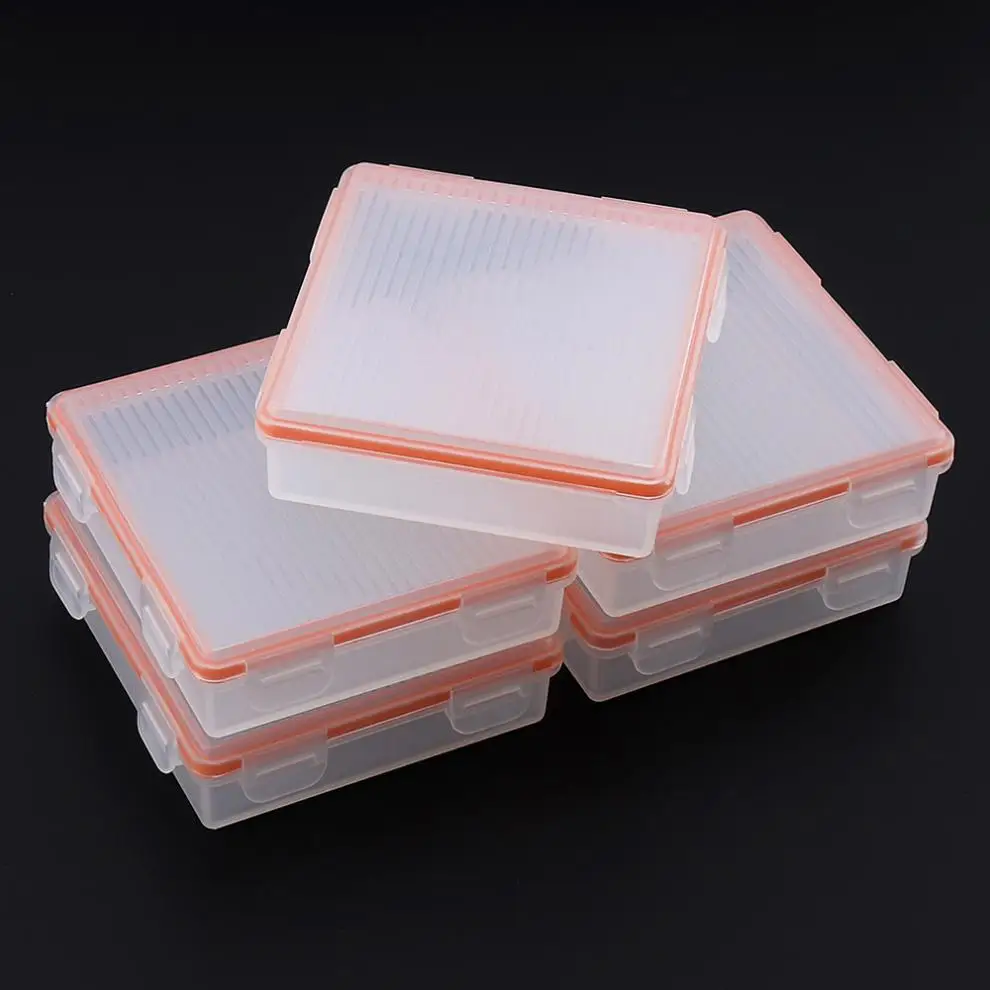 5 шт. портативный жесткий пластмассовый футляр для аккумулятора держатель