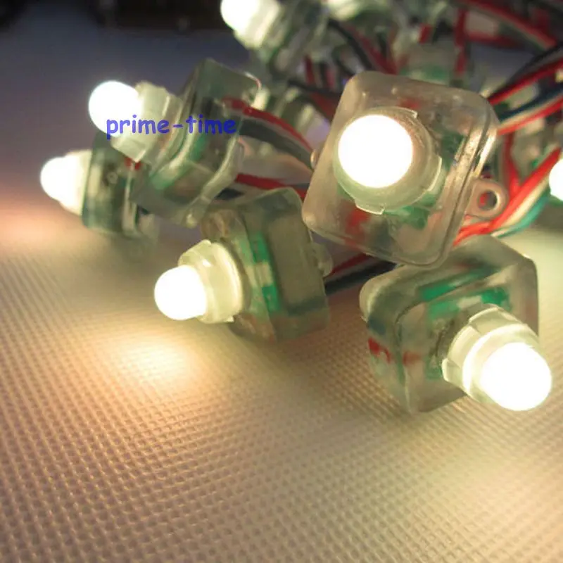 5 в ws2801 IC 12 мм светодиодный пиксельный модуль квадратной формы Светодиодная лента