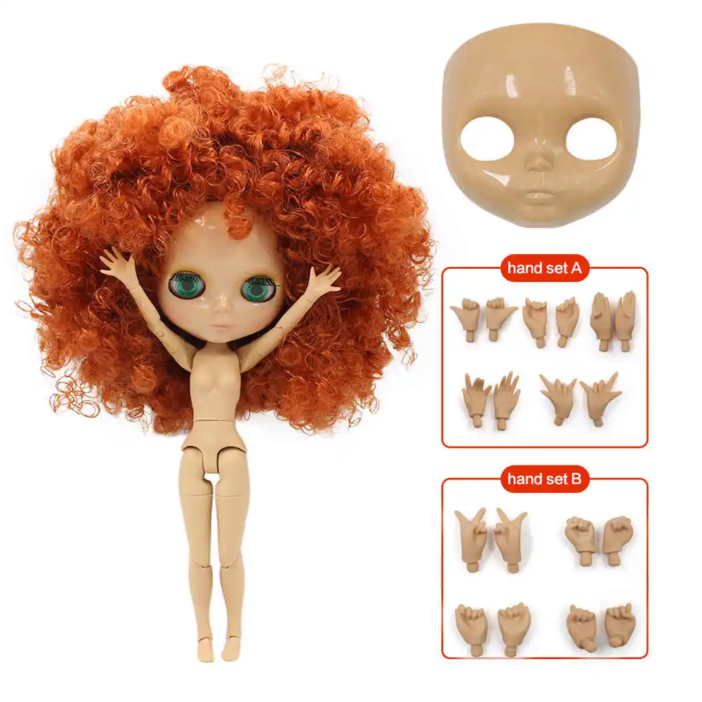 Joint body Ледяная фабрика Blyth кукла шарнир тело DIY обнаженные игрушки BJD модные куклы девушка подарок Специальное предложение на продажу с лицом оболочки ручной набор A& B - Цвет: Joint body