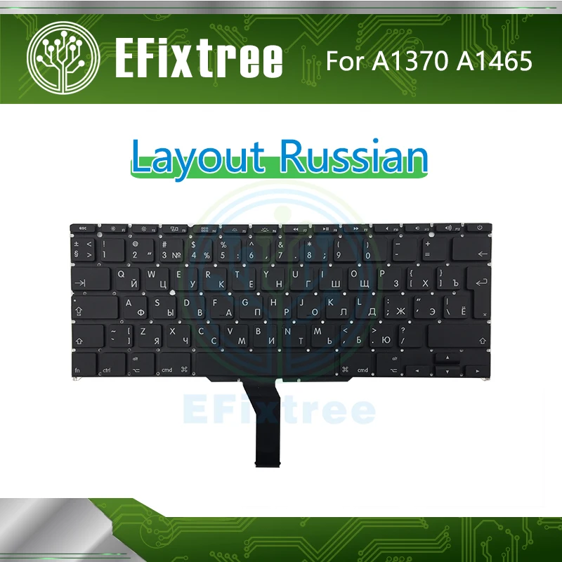 Клавиатура A1465 A1370 для Mabook Air 11 '' Русская раскладка без подсветки 2011 2012 2013 2014 2015