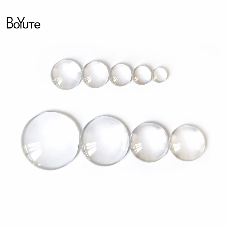BoYuTe Diy ювелирные аксессуары прозрачное Круглое стекло кабошон 6 мм 8 10 12 14 15 16 18 20 25