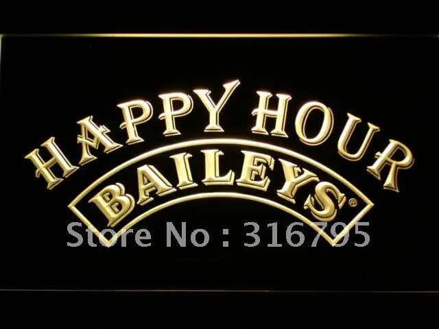 640 Baileys бар счастливые часы светодиодные неоновые световые знаки с