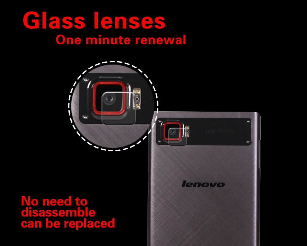 Прозрачная защитная пленка из закаленного стекла для задней камеры Lenovo VIBE Z2 Pro K920