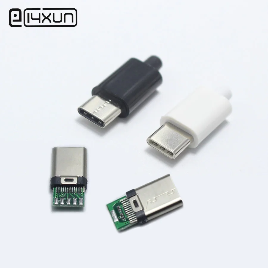 Оригинальный комплект из 2 разъемов OTG USB 3 1 Type C двусторонний штекер типа для