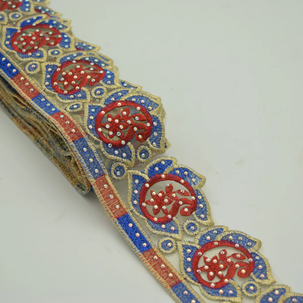4 8 ярдов Высококачественная винтажная Металлическая Вышивка из вискозы