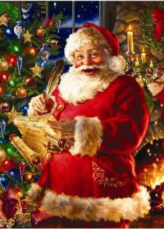 Santas Christmas Tree Diamond Embroidery DIY Needlework Full Diamond Painting Cross Stitch 5D Rhinestones Mosaic New Year - Цвет: 15