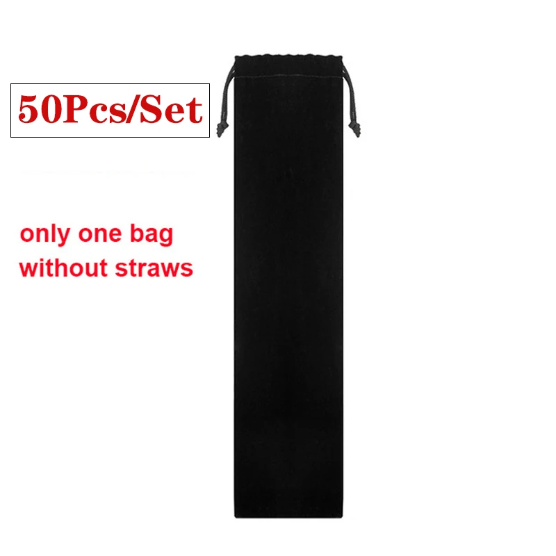 50Pcs Straw Bag UPORS 50 шт Натуральные Бамбуковые соломы 20 см Экологичные органические многоразовые трубочки бамбуковая Питьевая Соломка для бара Вечерние - Цвет: 50Pcs Straw Bag