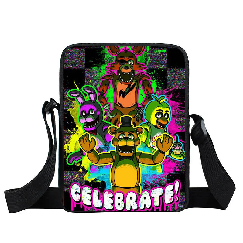 XKB FLD8 Five Nights at Freddy сумка через плечо FNAF сумка через плечо Five Nights at Freddys детская Подарочная мини-сумочка - Цвет: XKB FLD8
