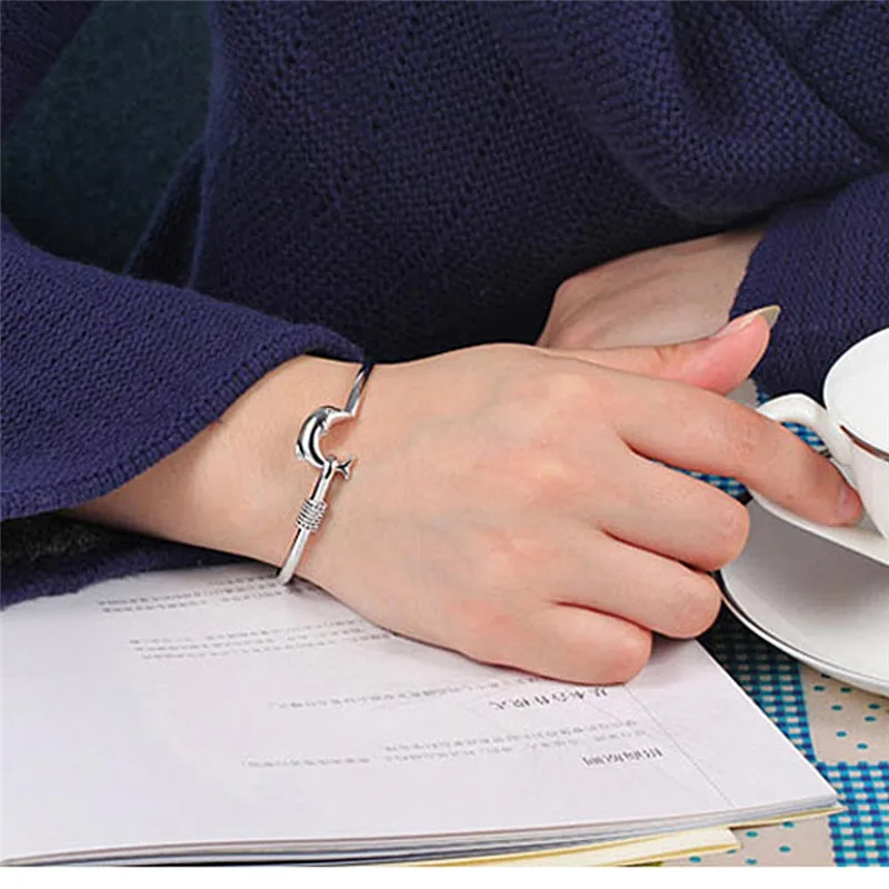 Elegant Fashion Dolphin Bracelet Bangle Silver Plated For Women/Girl Jewelry New | Украшения и аксессуары
