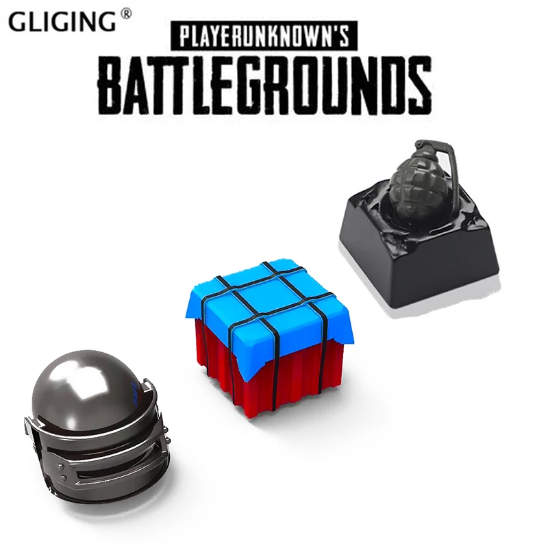Металлическая клавишная крышка PUBG airdrop для шлема персональная механическая