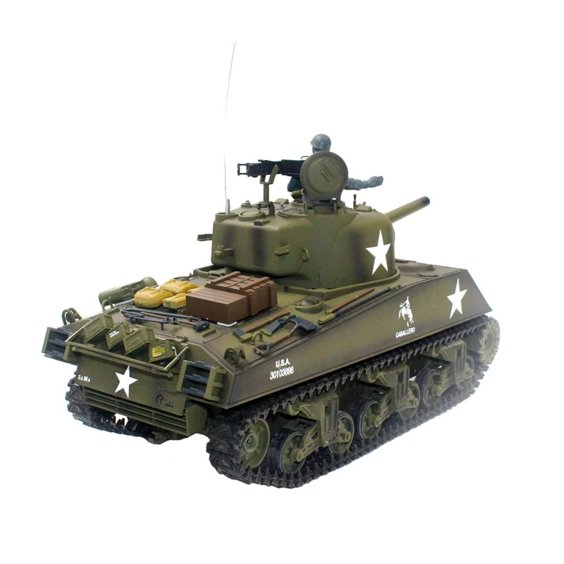 Игрушечный танк US Main Mattle модель танка 1:16 2 4G имитация звука башня вращение дыма