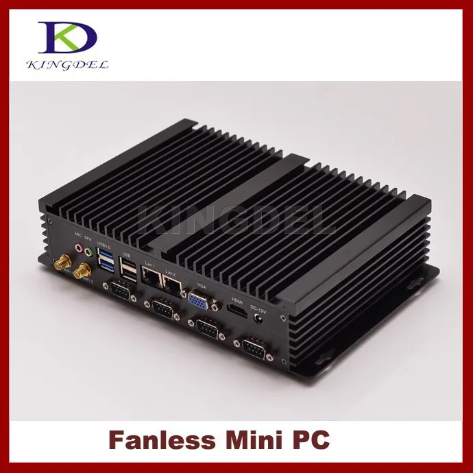 

Fanless Mini pc desktop with Intel Celeron 1037U Dual core CPU,2GB RAM 32GB SSD 2*1000M LAN, 4*COM, 2*USB 3.0, 300M WiFi, HDMI