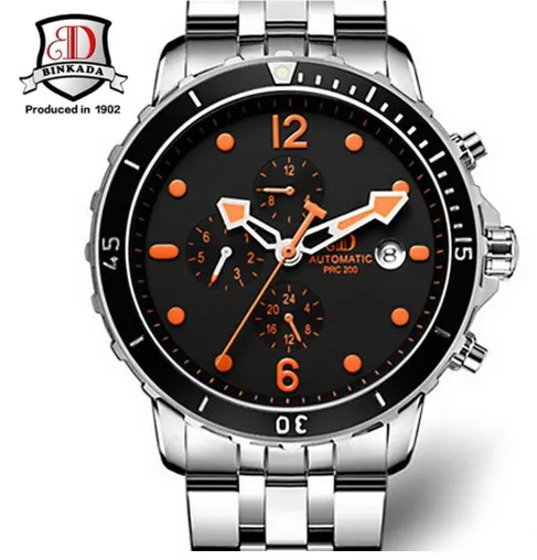 5А Часы из нержавеющей стали мужские Binkada 50 м часы мужские reloj