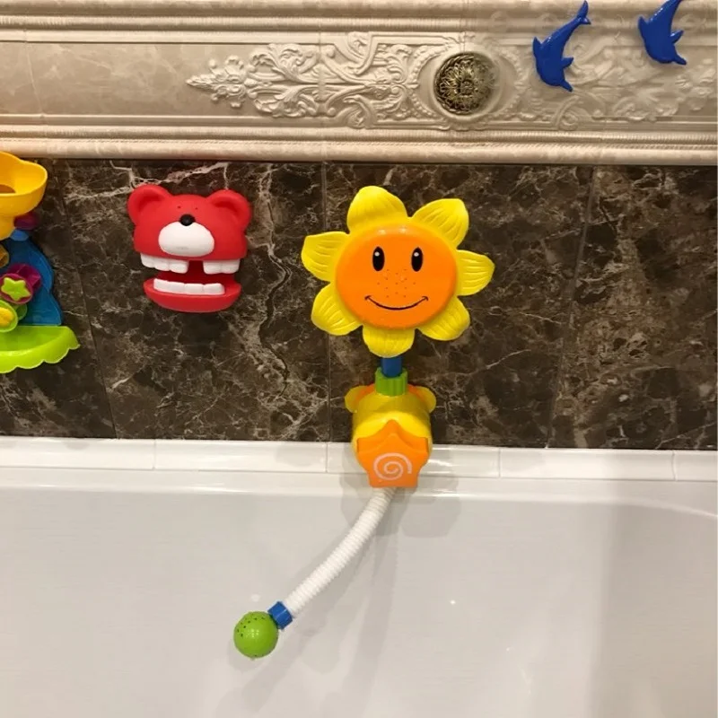 

Kids Shower Bath Toys Funny Water Game Sunflower Shower Faucet Bathroom Pool Toy Swimming Bathtub Soap Machine Toys for Children