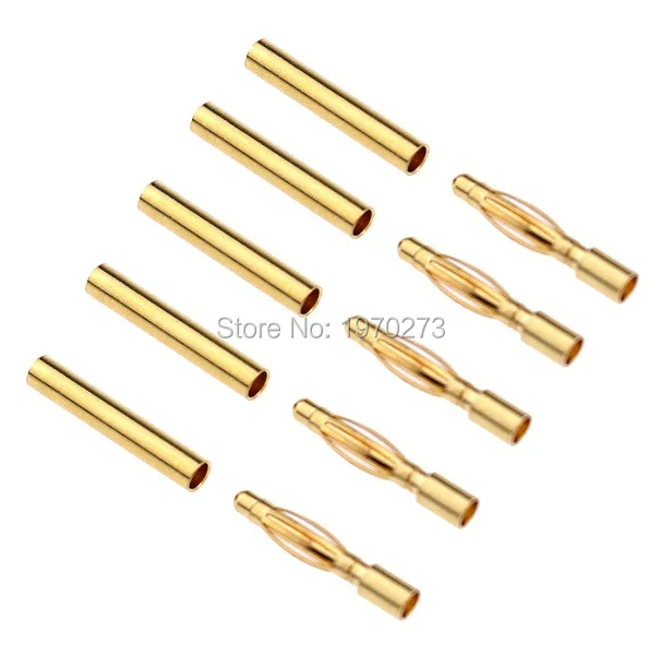 5 пар 10 20 2 0 мм Золотая пуля разъем типа банан для ESC Lipo RC батареи|plug adapter|connector