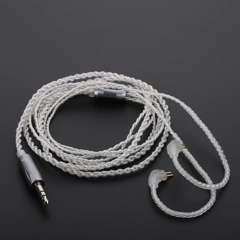TRN V10 сменный кабель 2Pin0.75 обновленный посеребренный для KZ ZS6/ZS5/ZS3/ZST AUGLAMOUR RT 1 TFZ