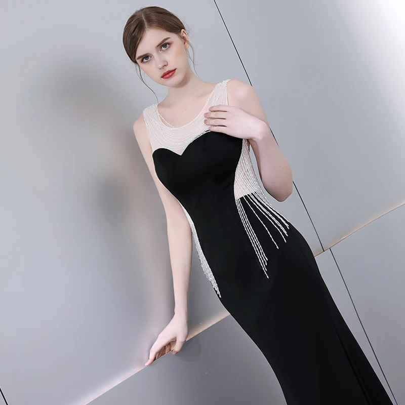 Вечернее платье длиной до пола сексуальное коктейльное с открытой спиной
