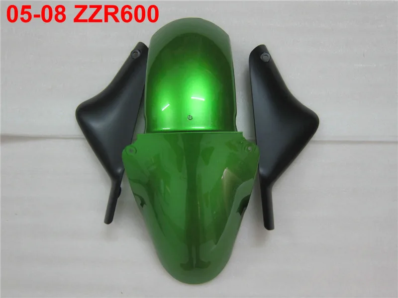 Литьевая форма обтекатель комплект для Kawasaki Ninja ZZR600 05 06 07 08 зелено черные