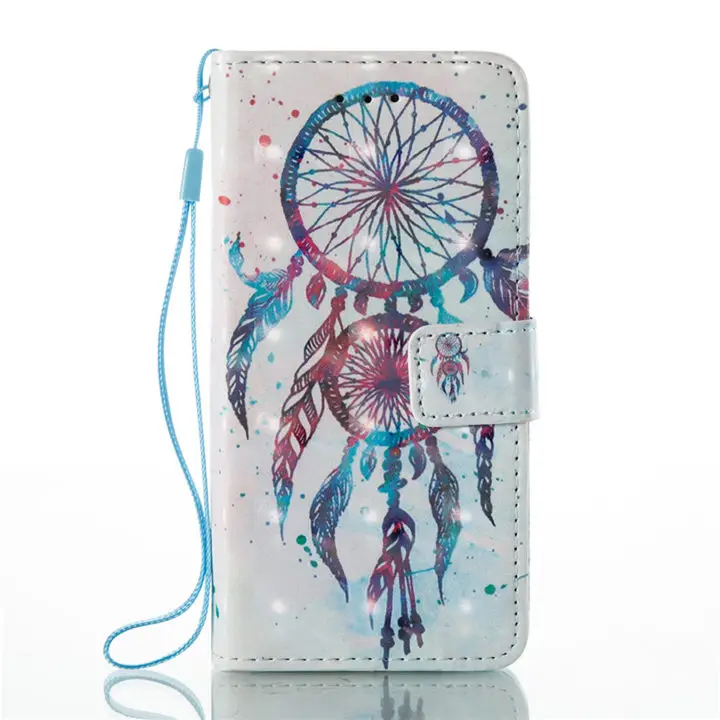 Color Drops Chimes Для samsung Galaxy S10E S10 S9 S8 плюс S7 S6 край S5 j3 j5 j7 A3 из искусственной кожи Книга Флип Бумажник Чехол коровы колокол D03Z - Цвет: Color Drops Chimes