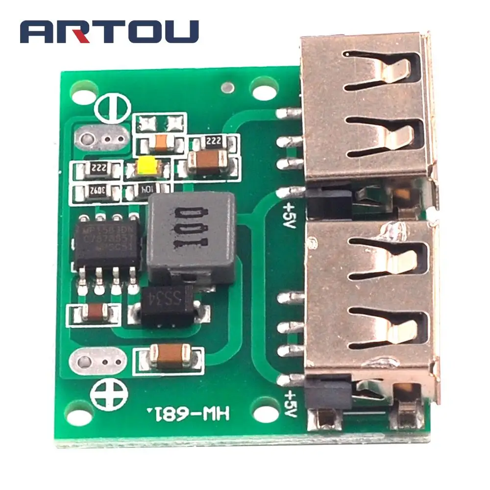 DC-DC понижающее зарядное устройство Модуль питания двойной USB выход напряжение