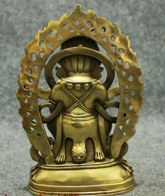 Тибетский буддистский храм латунная подставка Mahakala Vajrapani скульптура Будды