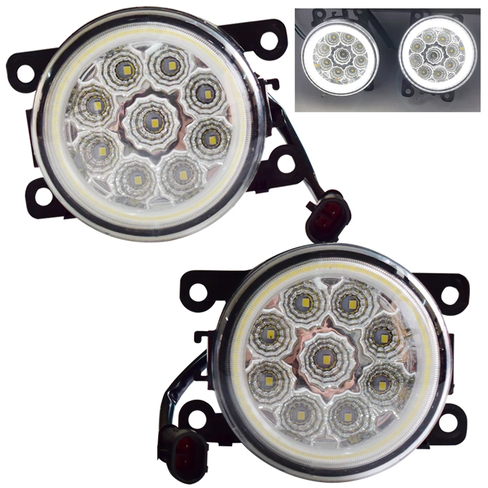 Противотуманный светильник angel eyes для Renault Megane 2 салун LM0 LM1 2003- противотуманная фара в сборе 12 В светодиодный супер яркий противотуманный светильник s