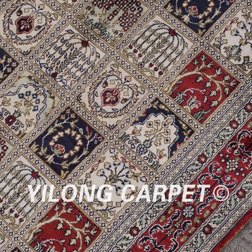 YILONG 3 'x 5' персидский шелк садовый коврик изысканный четырехсезонный Шелковый