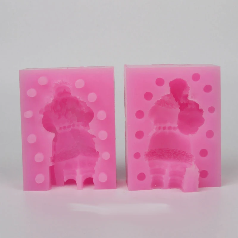 DIY 3d santa Christmas man Food-grade handmade silicone soap cake decoration candle mold | Дом и сад