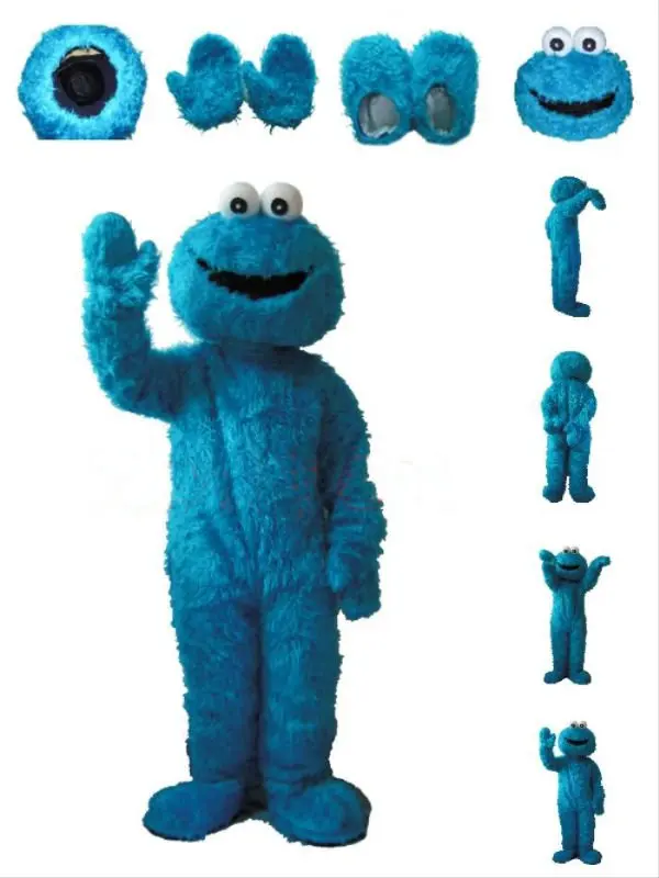 New Wedding Sesame Street Cookie Monster Adult Size Mascot Cosutme Suit Fancy dress | Тематическая одежда и униформа
