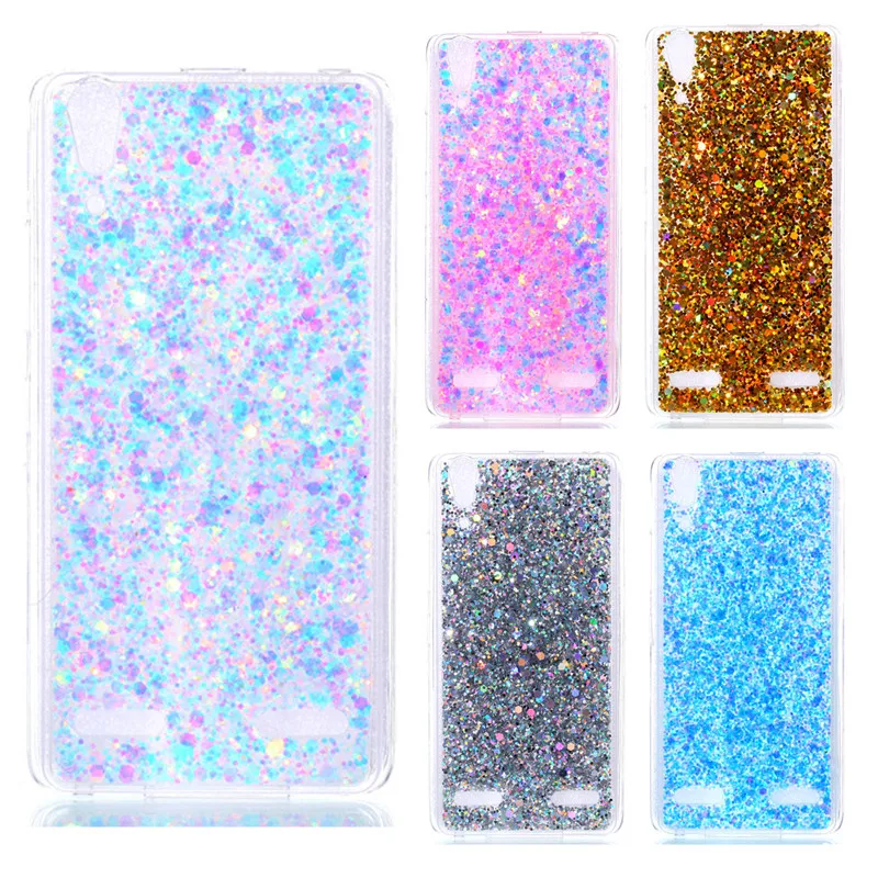 For Lenovo A6010 case 5.0 inch Luxury Bling Glitter Soft TPU Back Cover A6000 Plus K3 Phone Cases A 6010 6000 |