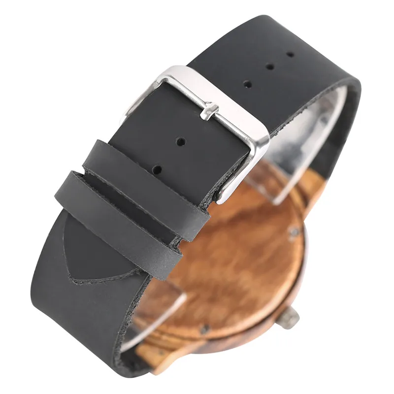 

2020 TOP Minimalist Handmade Wooden Quartz Watch Man's Clock Black Simple Analog Wrist Watch Fashion Male Sports horloges mannen