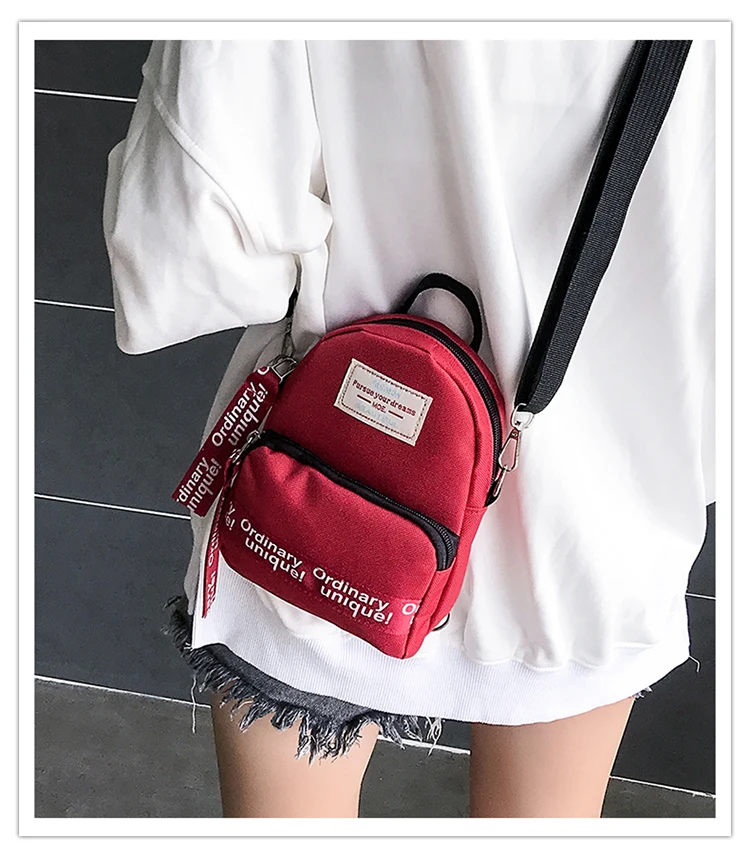 Новый мини рюкзак в Корейском стиле с буквенным принтом милые студенческие сумки