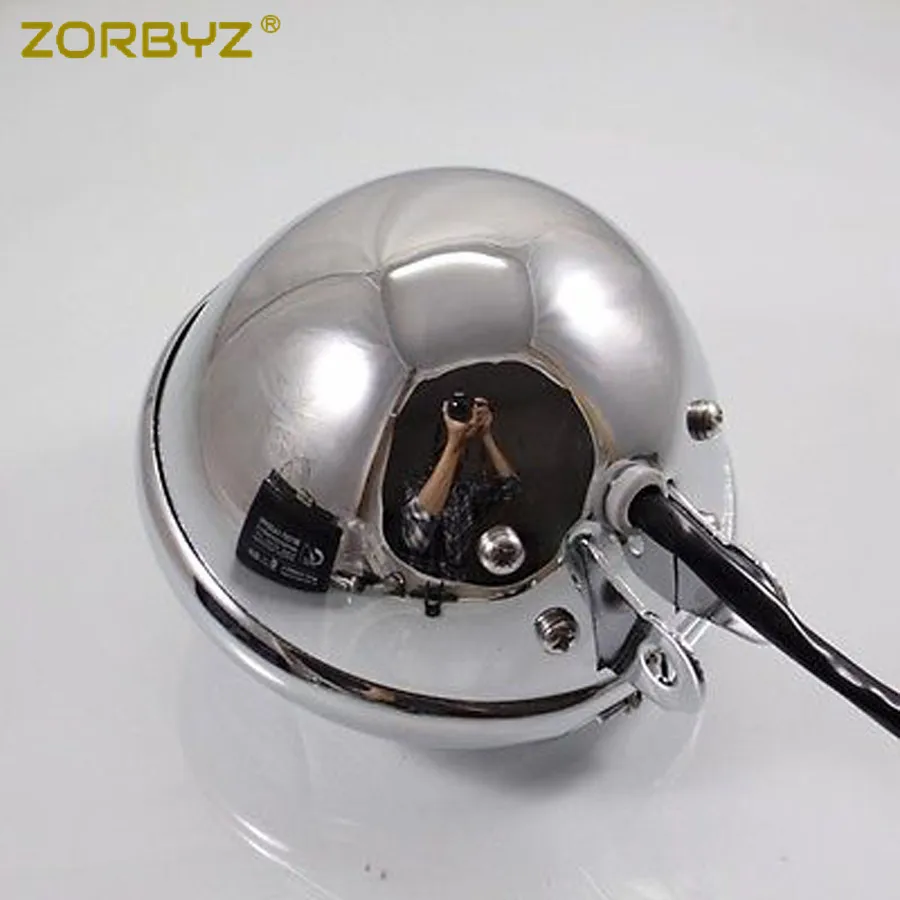ZORBYZ мотоциклетные Хромированные Металлические ретро E4 галогенные фары подходят