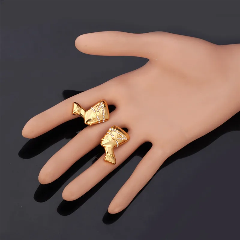 Новые винтажные серьги гвоздики в виде головы королевы красоты золотого цвета