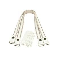 2pcs leather bag handles leather fabric shoulder bag strap handbag belt durable handle for women handbags accessories white