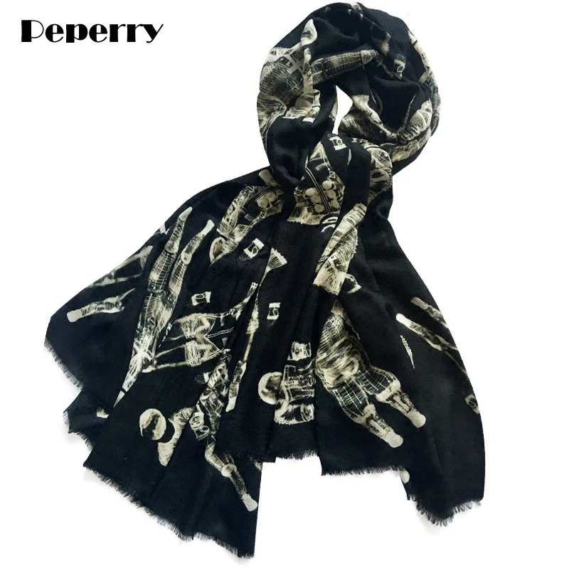 Шарф из чистого кашемира для женщин дизайнерский роскошный бренд астронавт