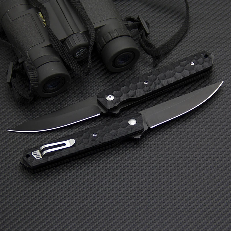EDC D2 Steel Folding Knife Ball Bearing Tactical G10 Handle Outdoor Utility Knives Survival Tools Self Defense | Инструменты
