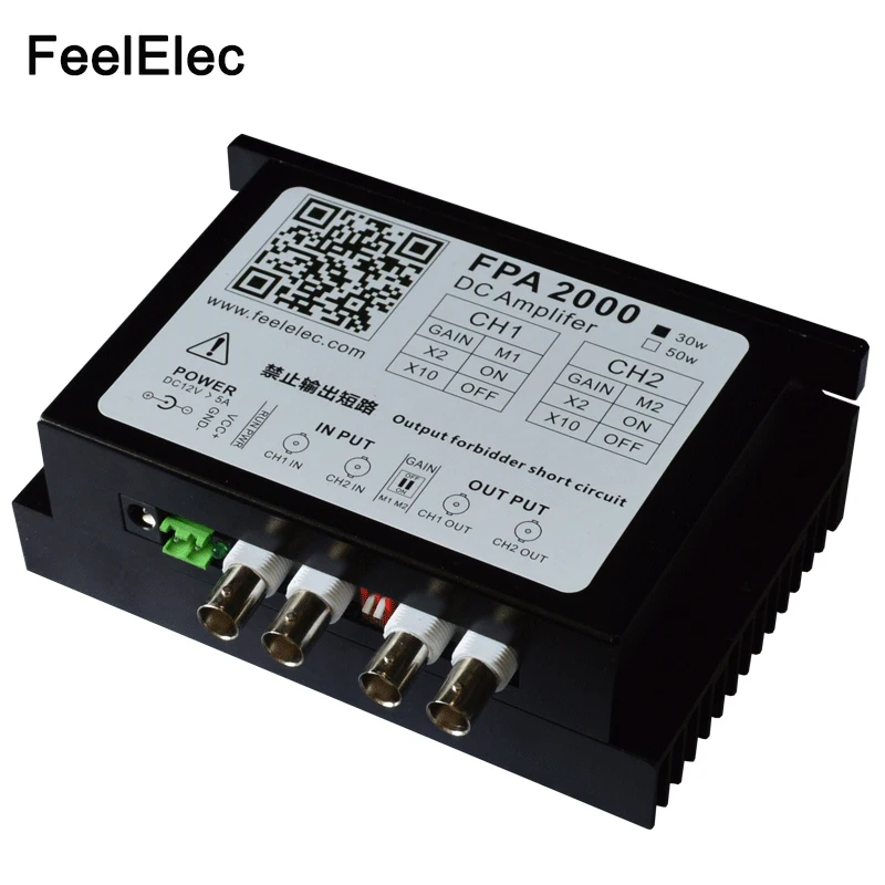 

FPA2000-30W Signal Booster Dual-channel Power Amplifier Amplify 2 Signals DC Amplifier For Signal Generator
