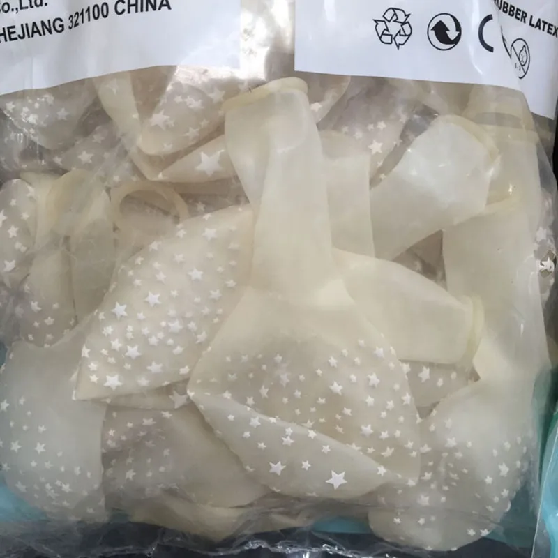 10 шт./лот 12 дюймов прозрачные звезды романтическая жемчужина латексные шары