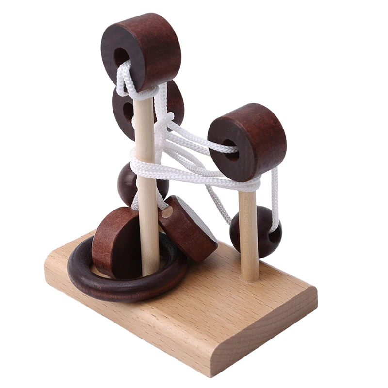 Новые детские деревянные канатные головоломки Монтессори Обучающие