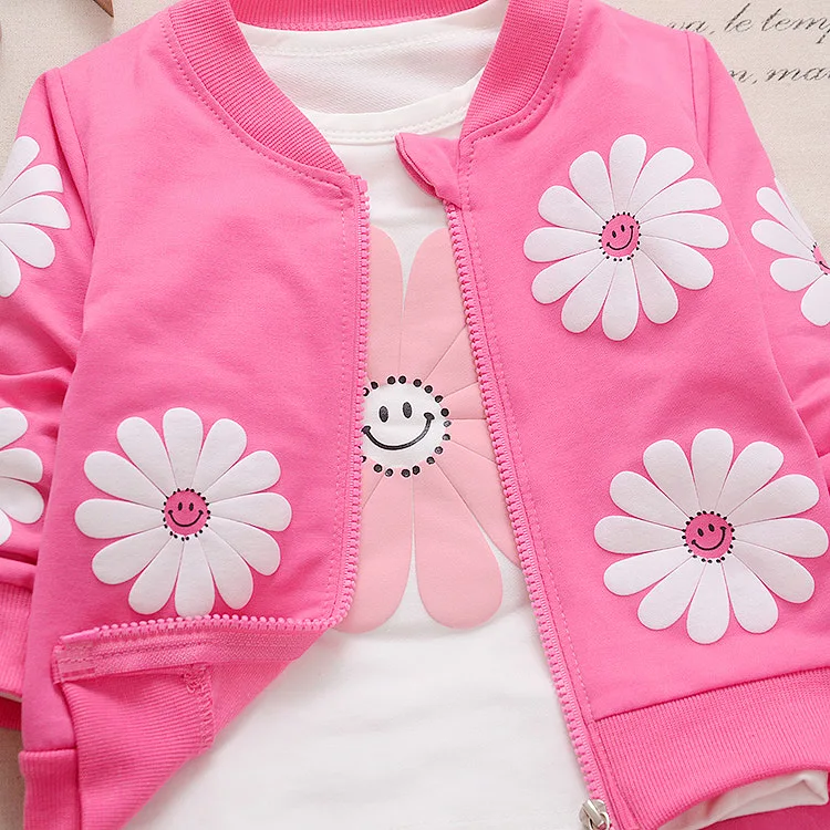 Новинка 2018 Модный комплект одежды для девочек осенне зимний костюм из 3 предметов