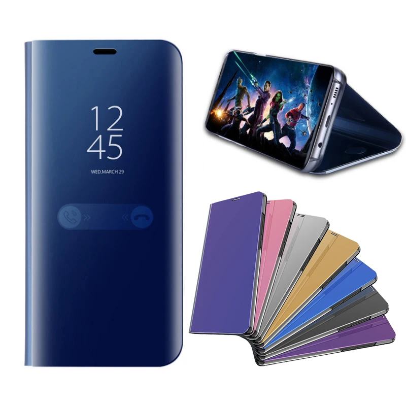 Роскошный зеркальный чехол Smart View для Xiaomi Redmi 6 6A 5 Plus S2 Note 4X 4 Pro глобальная версия 5A