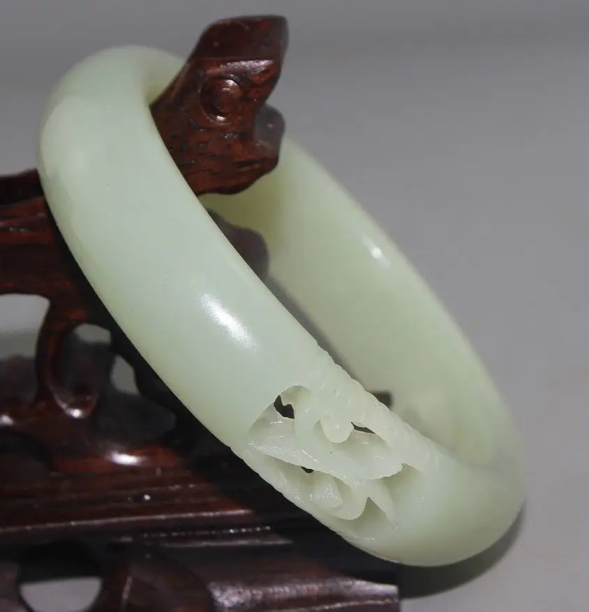 

Ancient Chinese hetian bangle hand carve Bracelet