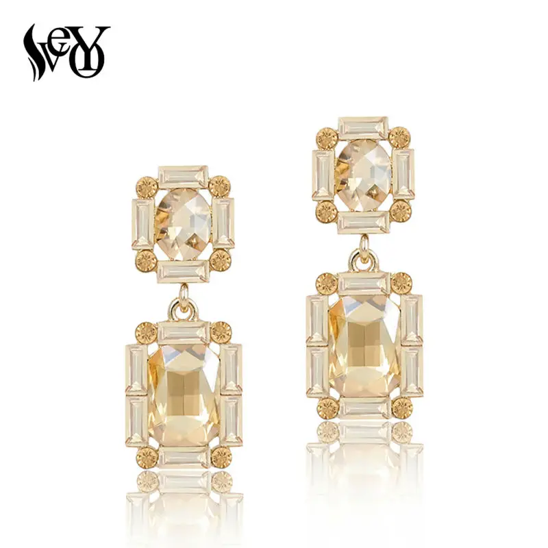 

VEYO Square Crystal Drop Earrings Elegant Earrings For Women Classic Fashion Jewelry Wholesale