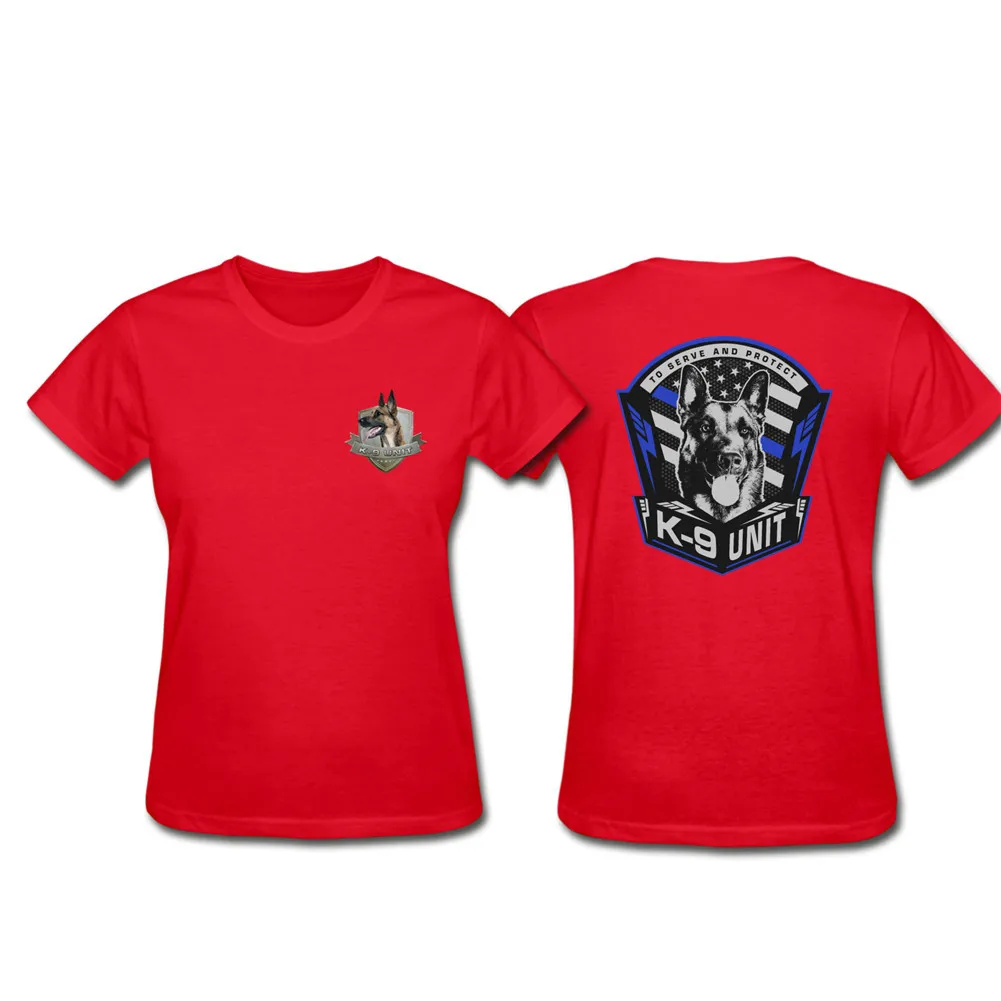 Canine K9 police war dog 2019 Women T-shirt Short sleeve O-Neck Tshirt Hip Hop Swag harajuku designer Streetwear | Женская одежда