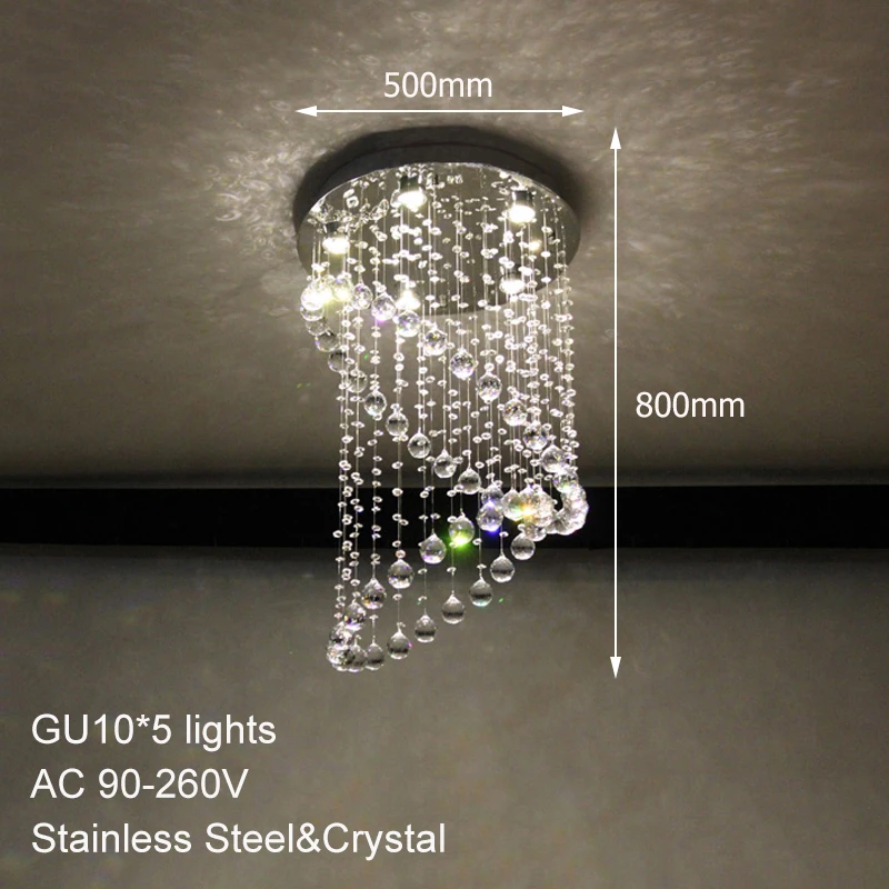 Европейский Лофт люстра с GU10 5 огней кристаллы ретро классические лампы для