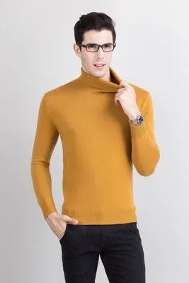 Для мужчин кашемир Свитеры для женщин зима теплая вязаная Свитер с воротником и