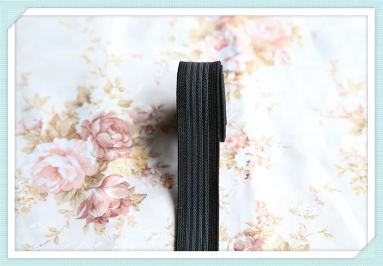 2.5 cm wide black Non-slip Elastic Bands 25MM Elastic Ribbon Clothing Bags Trousers Elastic Rubber DIY Sewing Accessories rubber band - Цвет: 2.5 cm wide black